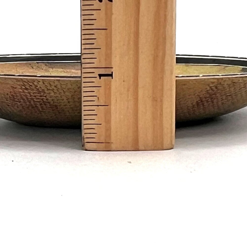 Zebra Oval Trinket Dish Hand Carved Painted Wood Africa Safari Theme Home Decor - Picture 6 of 7
